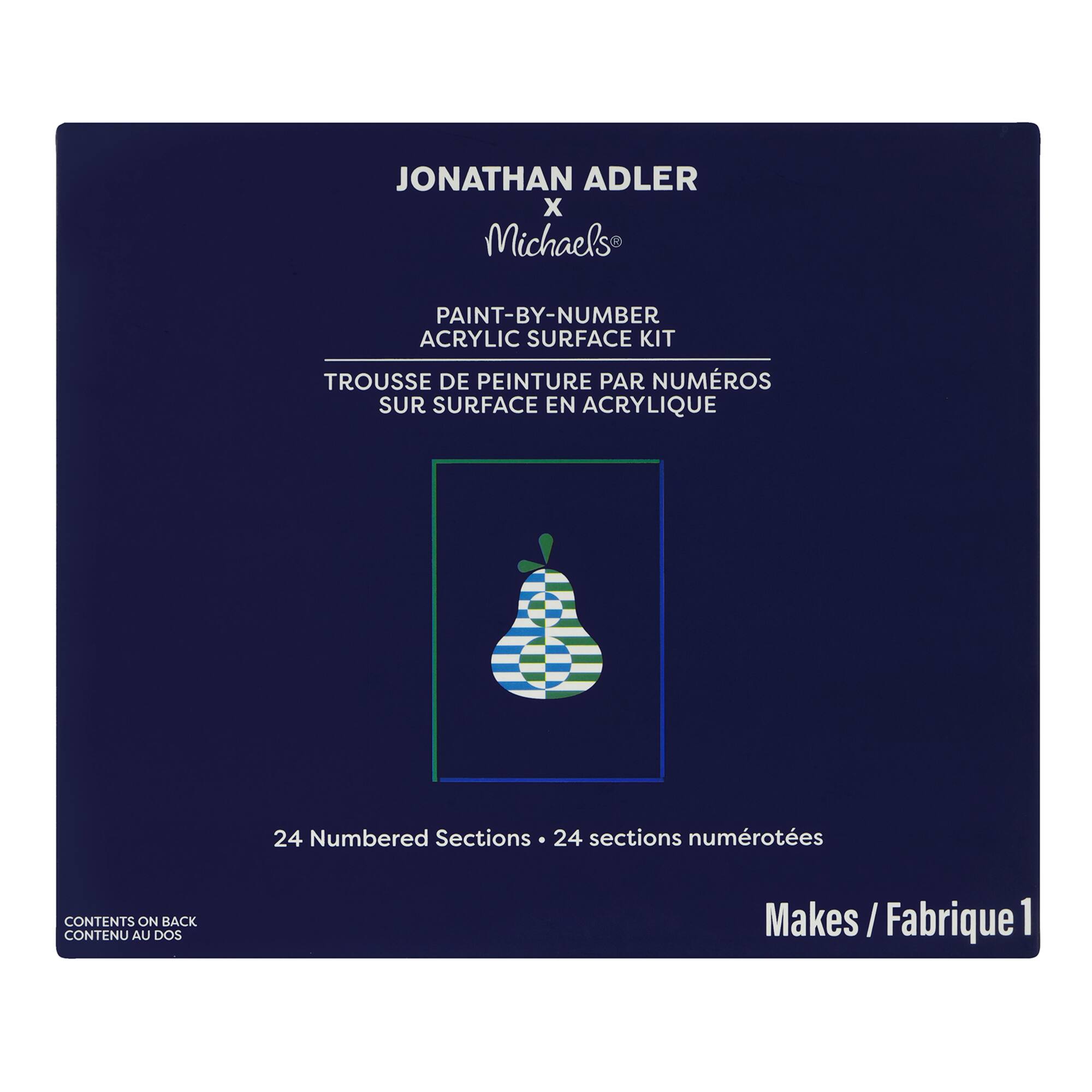 Jonathan Adler x Michaels 5" x 7" Pear Paint-By-Number Acrylic Surface Kit